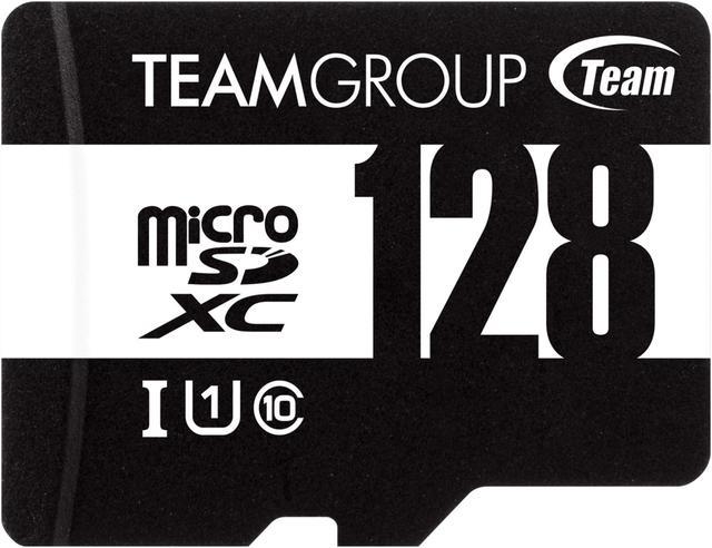 Team 128GB microSDHC UHS-I/U1 Class 10 Memory Card with Adapter, Speed Up  to 100MB/s (TUSDX128GCL10U03)
