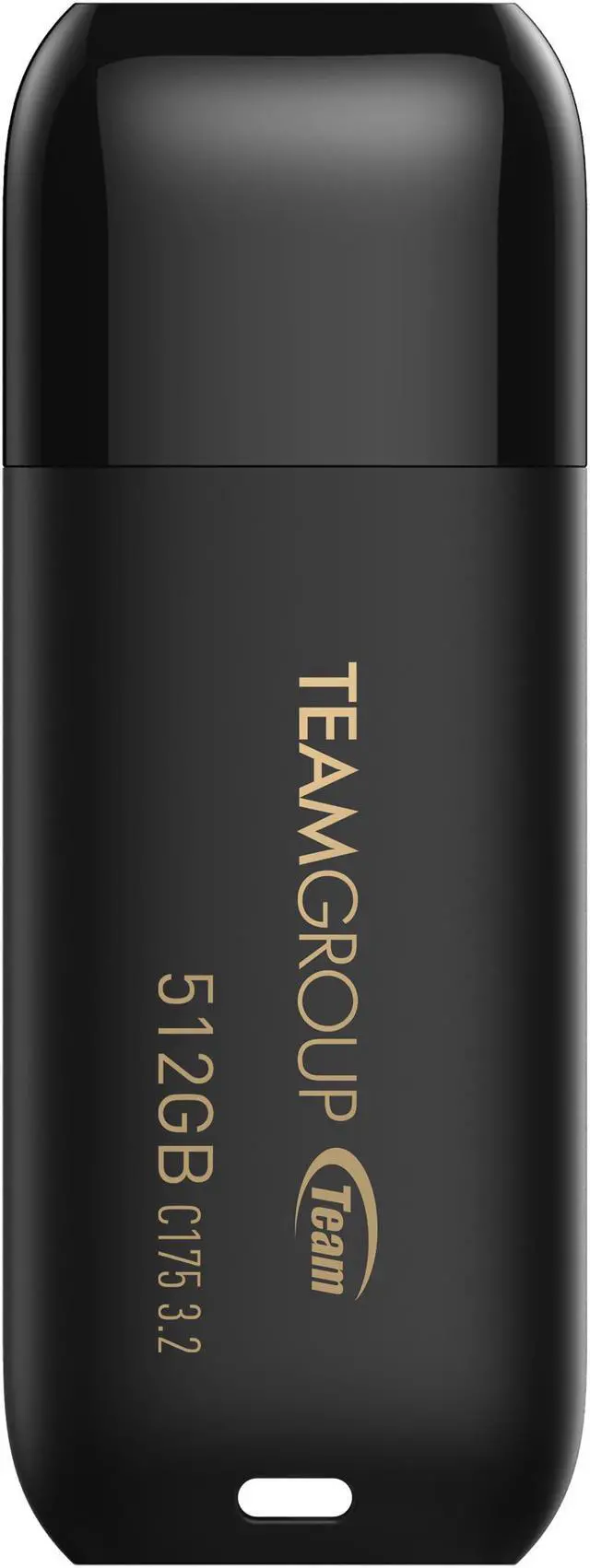 Main image of TEAMGROUP C175 512GB USB 3.2 Gen 1 Flash Drive Rounded Streamlined Unibody Design Black Pearl Seamless Construction Matte and Glossy Finish, Speed Up to 100MB/s (TC1753512GB01)