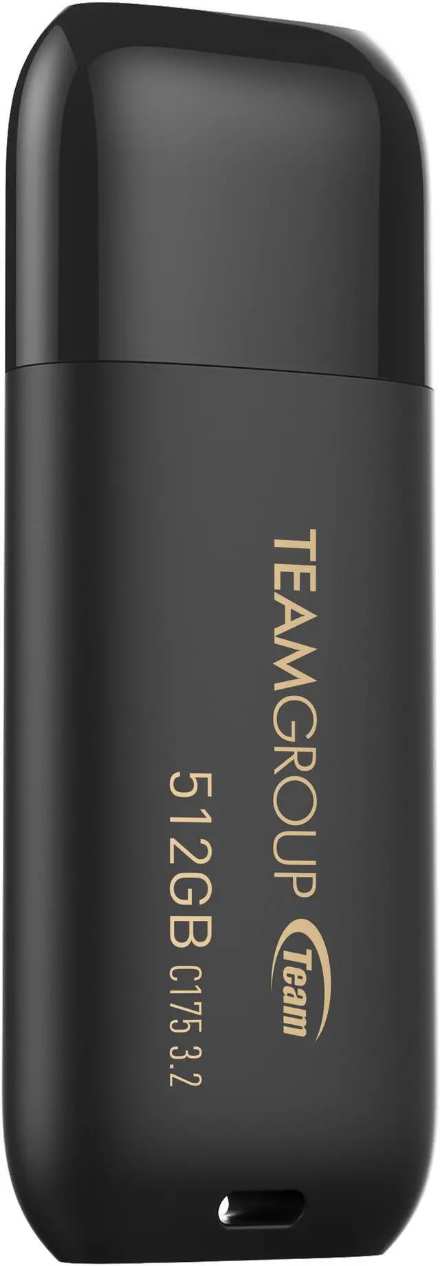 Alt view image 4 of 4 - TEAMGROUP C175 512GB USB 3.2 Gen 1 Flash Drive Rounded Streamlined Unibody Design Black Pearl Seamless Construction Matte and Glossy Finish, Speed Up to 100MB/s (TC1753512GB01)