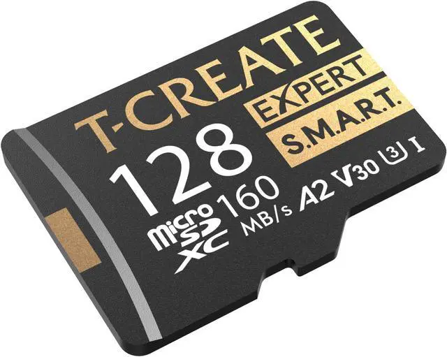 Alt view image 3 of 3 - TEAMGROUP 128GB T-Create Expert S.M.A.R.T Monitored A2 microSDXC UHSI-I/U3 V30 4K High speed memory card with adapter, Compatible with GoPro, Insta360, Speed up to 160MB/s (TTCS128GIA2V3003)