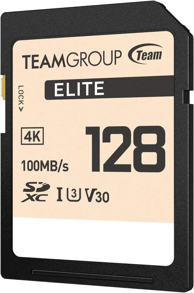 Alt view image 3 of 4 - Team Group 128GB Elite 4K SD Card UHS-I U3 V30 Read/Write Speed Up to 100/50MB/s (TESDXC128GIV3069)