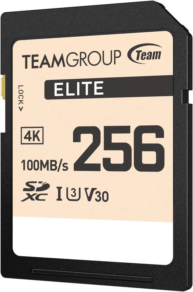 Alt view image 3 of 4 - Team Group 256GB Elite 4K SD Card UHS-I U3 V30 Read/Write Speed Up to 100/50MB/s (TESDXC256GIV3069)