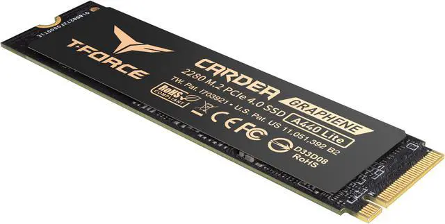 Alt view image 3 of 4 - Team Group T-FORCE A440 LITE M.2 2280 2TB PCIe 4.0 x4 with NVMe 1.4 TLC Internal Solid State Drive (SSD) TM8FFQ002T0C129