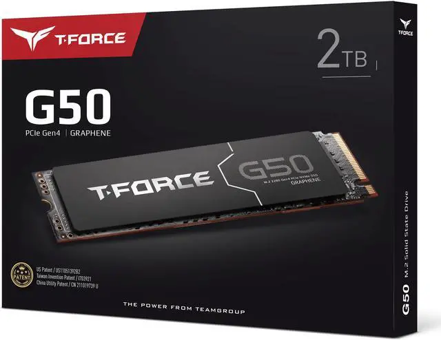 Alt view image 4 of 4 - Team Group T-FORCE G50 M.2 2280 2TB PCIe 4.0 x4 with NVMe 1.4 TLC Internal Solid State Drive (SSD) TM8FFE002T0C129