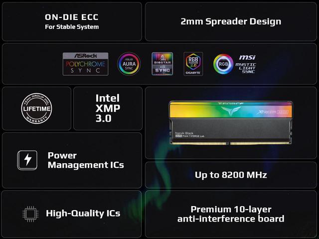Alt view image 7 of 7 - Team XTREEM ARGB 32GB (2 x 16GB) 288-Pin PC RAM DDR5 8000 (PC5 64000) Desktop memory Model FF9D532G8000HC38DDC01
