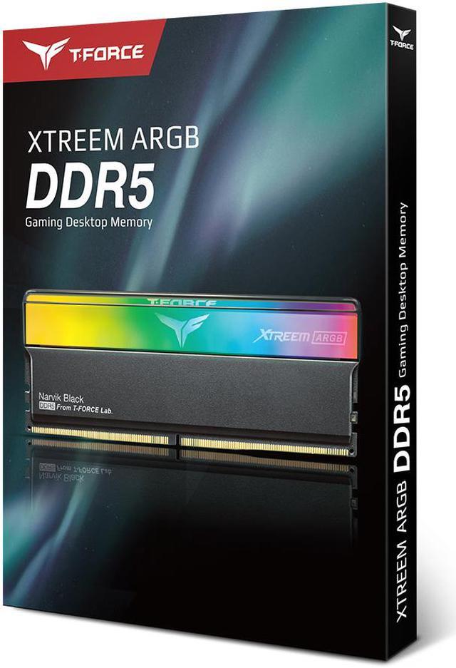Alt view image 8 of 7 - Team XTREEM ARGB 32GB (2 x 16GB) 288-Pin PC RAM DDR5 8000 (PC5 64000) Desktop memory Model FF9D532G8000HC38DDC01
