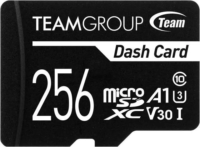 Main image of Team 256GB Dash Card microSDXC UHS-I/U1 Class 10 Memory Card with Adapter, Compatible for cams, Speed Up to 100MB/s (TDUSDX256GUHS03)