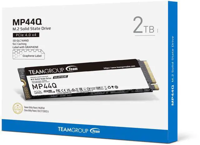 Alt view image 4 of 4 - TEAMGROUP MP44Q 2TB PCIe Gen4 x4 M.2 2280 SSD Laptop & Desktop & NUC & NAS compatible, Speed up to 7400MB/s (TM8FFD002T0C101)