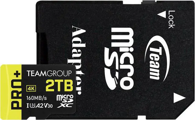 Alt view image 4 of 4 - Team 2TB Pro+ microSDXC UHS-I/U3 Class 10 Memory Card with Adapter, compatible with Nintendo-Switch, Steam Deck, and ROG Ally, Speed Up to 160MB/s (TPPMSDX2TIA2V3072)