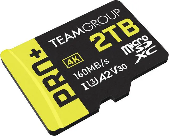 Alt view image 3 of 4 - Team 2TB Pro+ microSDXC UHS-I/U3 Class 10 Memory Card with Adapter, compatible with Nintendo-Switch, Steam Deck, and ROG Ally, Speed Up to 160MB/s (TPPMSDX2TIA2V3072)