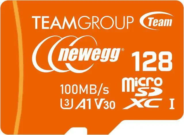 Alt view image 2 of 4 - TEAMGROUP x Newegg 128GB microSDXC UHS-I U3, V30, A1 Memory card with Ultra CR I Reader, Speed Up to 100MB/s (TUSDX128GIV30A172)