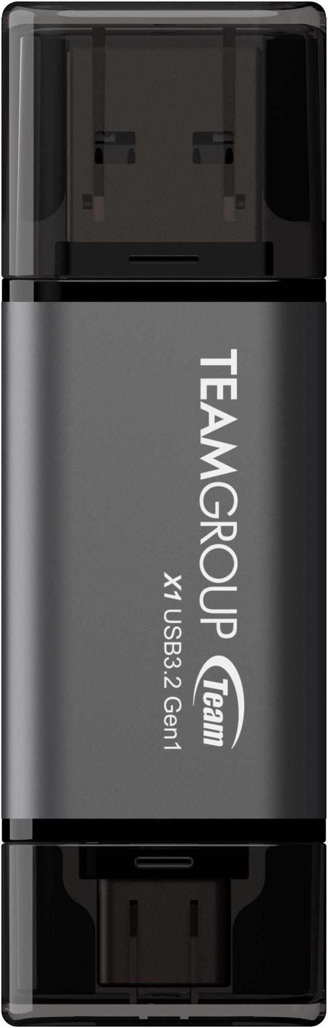 Alt view image 2 of 5 - Team 128GB X1 USB 3.2 Gen1 2-in-1 Type-A and Type-C Flash Drives, Speed Up to 100MB/s (TX13128GB01)