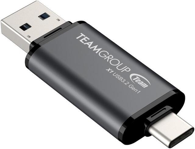 Main image of Team 128GB X1 USB 3.2 Gen1 2-in-1 Type-A and Type-C Flash Drives, Speed Up to 100MB/s (TX13128GB01)