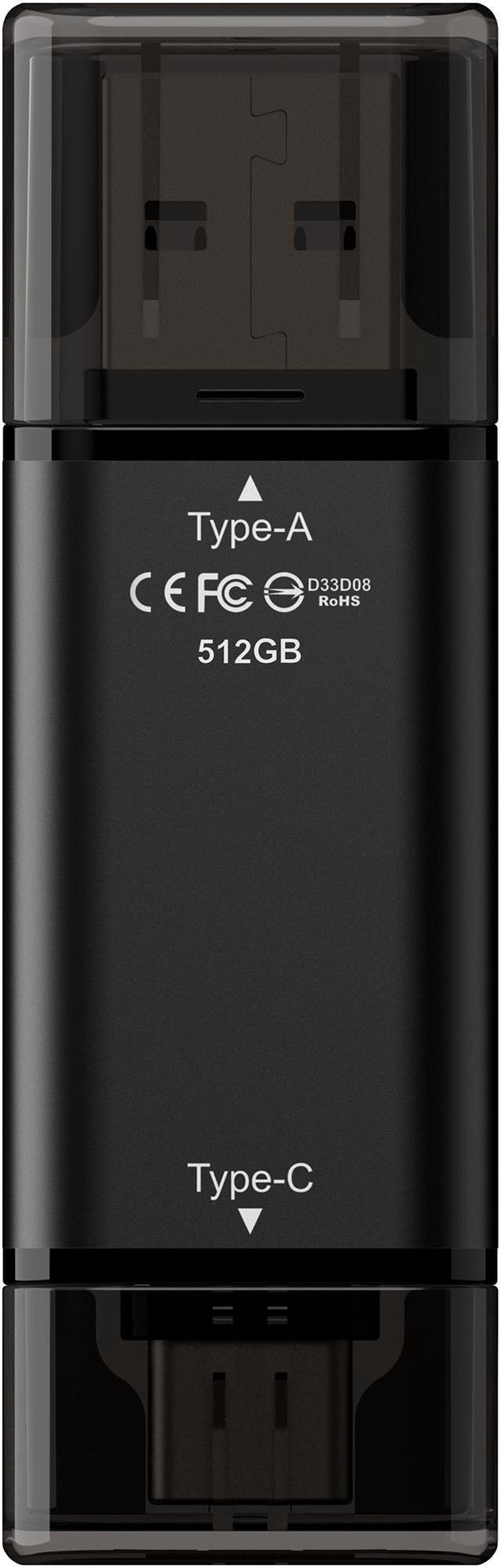 Alt view image 2 of 5 - TEAM X1 MAX DRIVE 512GB BLACK USB 3.2 Gen2 External Solid State Flash Drive, Dual Interface Type-C and Type-A, Compatible with Smartphone/ Tablet/ PC/ Chromebook, Speed Up to 1000MB/s (TX1MAX3512GB01)