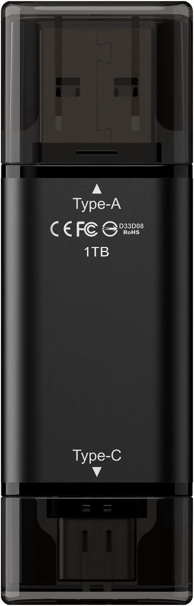 Alt view image 2 of 5 - TEAM X1 MAX DRIVE 1TB BLACK USB 3.2 Gen2 External Solid State Flash Drive, Dual Interface Type-C and Type-A, Compatible with Smartphone/ Tablet/ Laptop/ PC/ Chromebook, Speed Up to 1000MB/s (TX1MAX31TBB01)