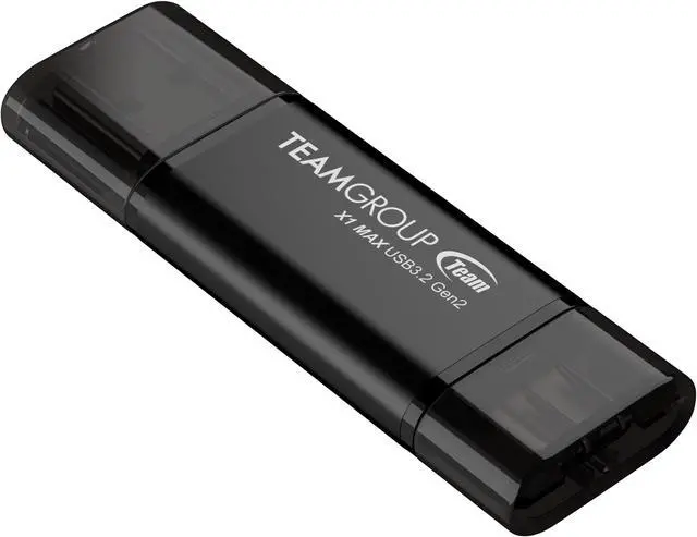 Alt view image 4 of 5 - TEAM X1 MAX DRIVE 1TB BLACK USB 3.2 Gen2 External Solid State Flash Drive, Dual Interface Type-C and Type-A, Compatible with Smartphone/ Tablet/ Laptop/ PC/ Chromebook, Speed Up to 1000MB/s (TX1MAX31TBB01)