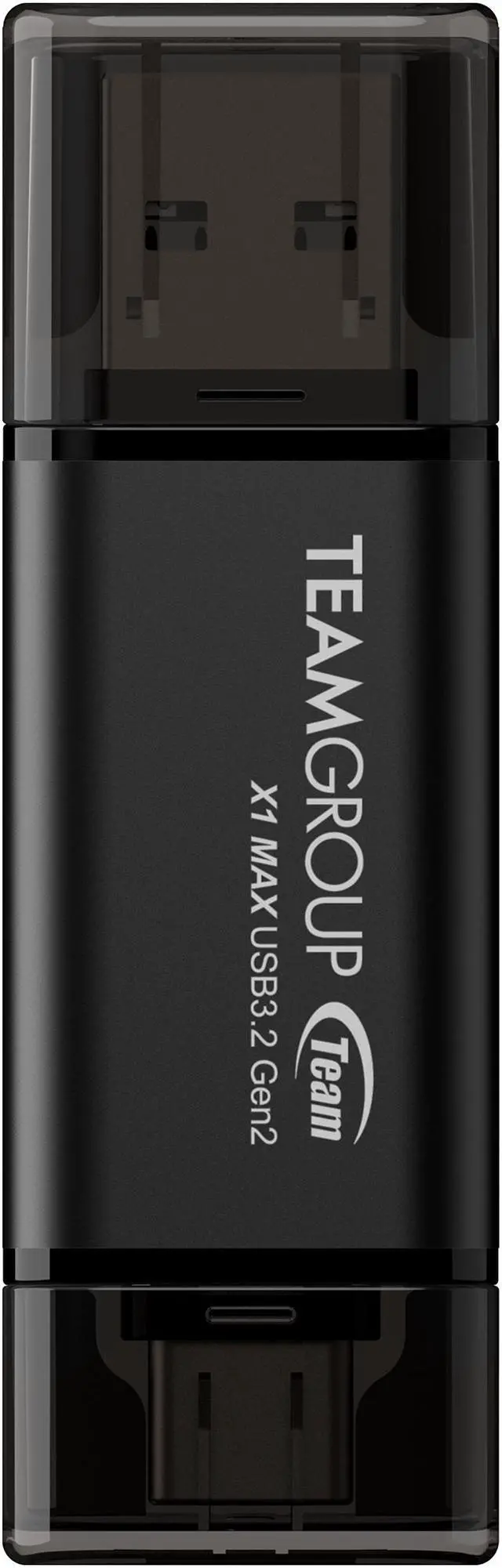 Alt view image 3 of 5 - TEAM X1 MAX DRIVE 1TB BLACK USB 3.2 Gen2 External Solid State Flash Drive, Dual Interface Type-C and Type-A, Compatible with Smartphone/ Tablet/ Laptop/ PC/ Chromebook, Speed Up to 1000MB/s (TX1MAX31TBB01)