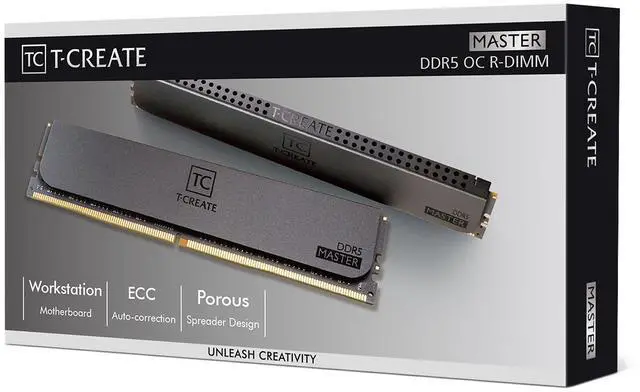 Alt view image 5 of 5 - Team T-Create Master 128GB (8 x 16GB) 288-Pin PC RAM DDR5 6400 (PC5 51200) Desktop Memory Model CTCMD5128G6400HC32AOC01