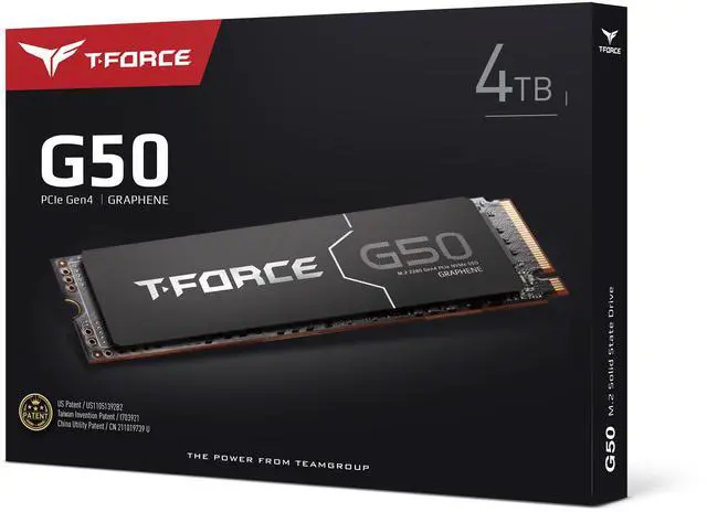 Alt view image 4 of 4 - Team Group T-FORCE G50 M.2 2280 4TB PCIe 4.0 x4 with NVMe 1.4 TLC Internal Solid State Drive (SSD) TM8FFE004T0C129