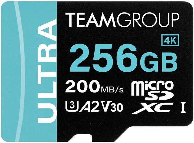 Main image of Team 256GB Ultra-Fast microSDXC UHS-I/U3 Memory Card with Adapter, compatible with Nintendo-Switch, Steam Deck, and ROG Ally, Speed Up to 200MB/s (TULMSDX256GIA2V3022503)