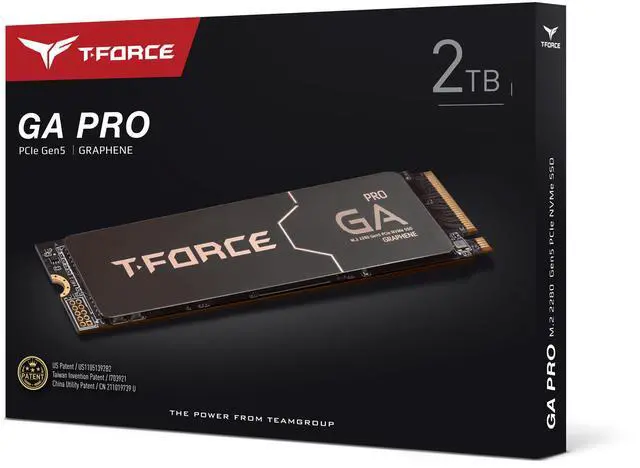 Alt view image 4 of 4 - Team Group T-FORCE GA PRO M.2 2280 2TB PCIe Gen5.0x4 with DRAM CACHE with NVMe 3D NAND Internal Solid State Drive (SSD) TM8FFJ002T0C129