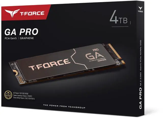 Alt view image 4 of 4 - Team Group T-FORCE GA PRO M.2 2280 4TB PCIe Gen5.0x4 with DRAM CACHE with NVMe 3D NAND Internal Solid State Drive (SSD) TM8FFJ004T0C129