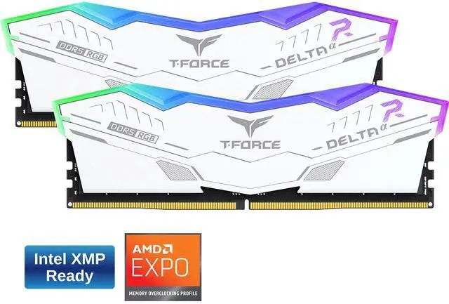 Main image of Team T-Force Delta RGB 32GB (2 x 16GB) 288-Pin PC RAM DDR5 6400 (PC5 51200) Desktop Memory Model FF4D532G6400HC38JDC01