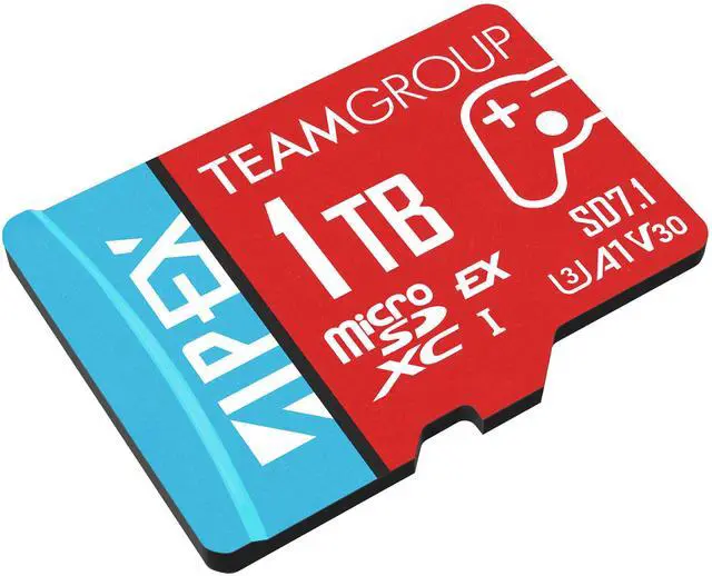 Alt view image 2 of 3 - Team 1TB Ultra-Fast microSDXC UHS-I/U3 Memory Card with Adapter, compatible with Nintendo-Switch, Steam Deck, and ROG Ally, Speed Up to 800MB/s (TAPMSDE1TIV30A102)