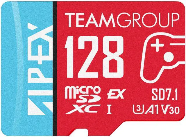 Main image of Team 128GB APEX SD7.1 MicroSD Express UHS-I/U3 Memory Card with Adapter, compatible with Nintendo-Switch2, Steam Deck, and ROG Ally, Speed Up to 800MB/s (TAPMSDE128GIV30A102)