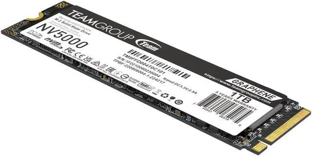 Alt view image 2 of 4 - Team Group NV5000 M.2 2280 1TB PCIe 4.0 x4 with NVMe Internal Solid State Drive (SSD) TM8FGM001T0C101