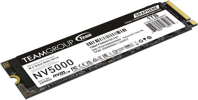 Alt view image 3 of 4 - Team Group NV5000 M.2 2280 1TB PCIe 4.0 x4 with NVMe Internal Solid State Drive (SSD) TM8FGM001T0C101