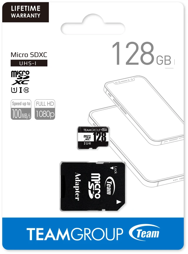 Alt view image 3 of 3 - Team 128GB microSDXC Memory Card with Adapter Model TUSDX128GCL10U76