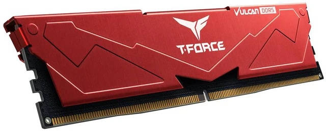 Alt view image 3 of 4 - Team T-Force Vulcan 16GB (1x16GB) 288-Pin PC RAM DDR5 6000 (PC5 48000) Desktop Memory Model FLRD516G6000HC3001 Red CL30