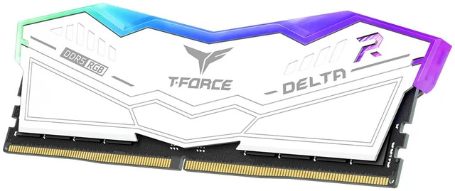Alt view image 2 of 4 - Team T-Force Delta RGB (1x16GB) 16GB 288-Pin PC RAM DDR5 6000 (PC5 48000) Desktop Memory Model FF4D516G6000HC38A01 White CL38