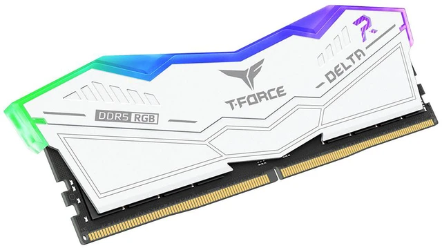 Alt view image 3 of 4 - Team T-Force Delta RGB (1x16GB) 16GB 288-Pin PC RAM DDR5 6000 (PC5 48000) Desktop Memory Model FF4D516G6000HC38A01 White CL38