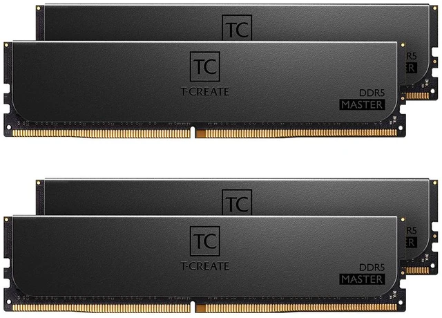 Alt view image 4 of 7 - TEAMGROUP CTCMD5256G6000HC32FQC01 T-Create Master DDR5 Workstation Memory Black 256GB(4x64GB) 6000MHz CL32