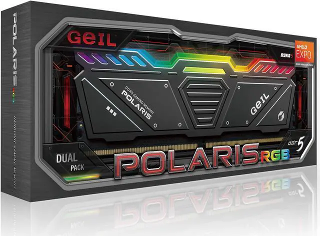 Alt view image 2 of 2 - GeIL Polaris RGB SYNC 32GB (2 x 16GB) 288-Pin PC RAM DDR5 6000 (PC5 48000) Desktop Memory Model GAOSR532GB6000C38BDC