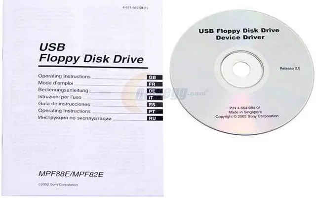 Alt view image 2 of 3 - SONY Black 1.44MB External USB Floppy Drive Model MPF82E-U3/132 - OEM