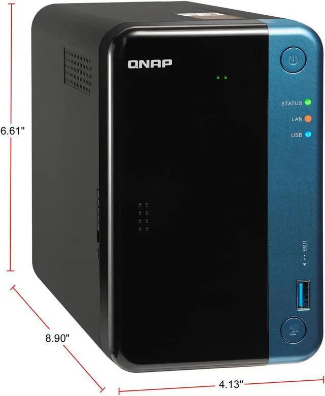 Alt view image 4 of 13 - QNAP TS-253Be-2G-US 2-Bay Professional NAS. Intel Celeron J3455 Quad-core CPU Hardware Encryption