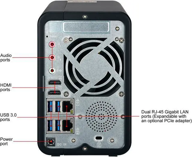 Alt view image 12 of 13 - QNAP TS-253Be-2G-US 2-Bay Professional NAS. Intel Celeron J3455 Quad-core CPU Hardware Encryption