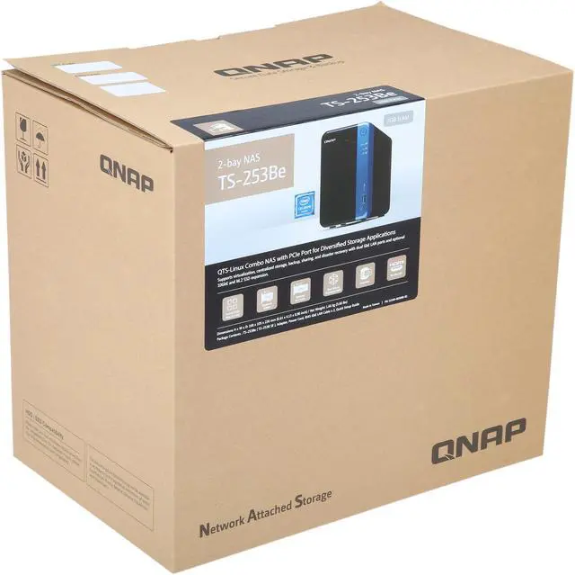 Alt view image 13 of 13 - QNAP TS-253Be-2G-US 2-Bay Professional NAS. Intel Celeron J3455 Quad-core CPU Hardware Encryption