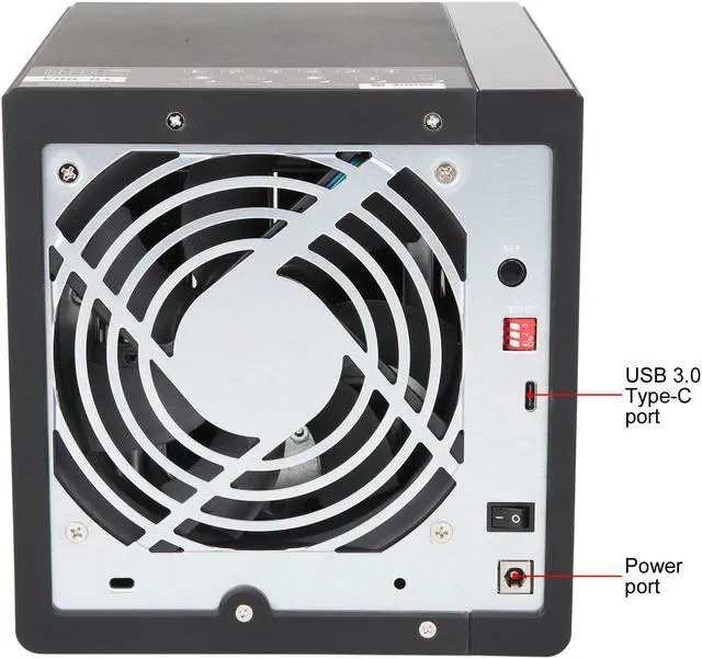 Alt view image 7 of 8 - QNAP TR-004-US 4 Bay Type-C Direct Attached Storage DAS Expansion with Hardware RAID (Diskless)