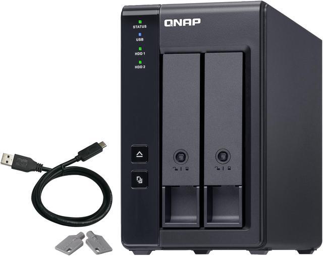 Alt view image 3 of 11 - QNAP TR-002-US 2 Bay Type-C Direct Attached Storage DAS Expansion with Hardware RAID (Diskless)