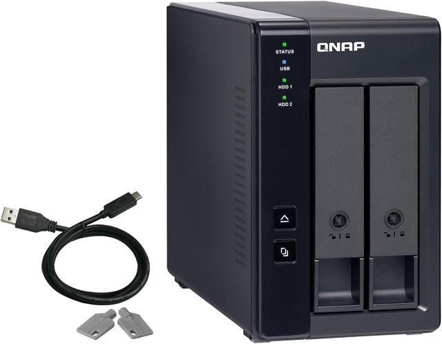 Alt view image 4 of 11 - QNAP TR-002-US 2 Bay Type-C Direct Attached Storage DAS Expansion with Hardware RAID (Diskless)