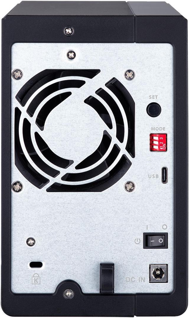 Alt view image 10 of 11 - QNAP TR-002-US 2 Bay Type-C Direct Attached Storage DAS Expansion with Hardware RAID (Diskless)