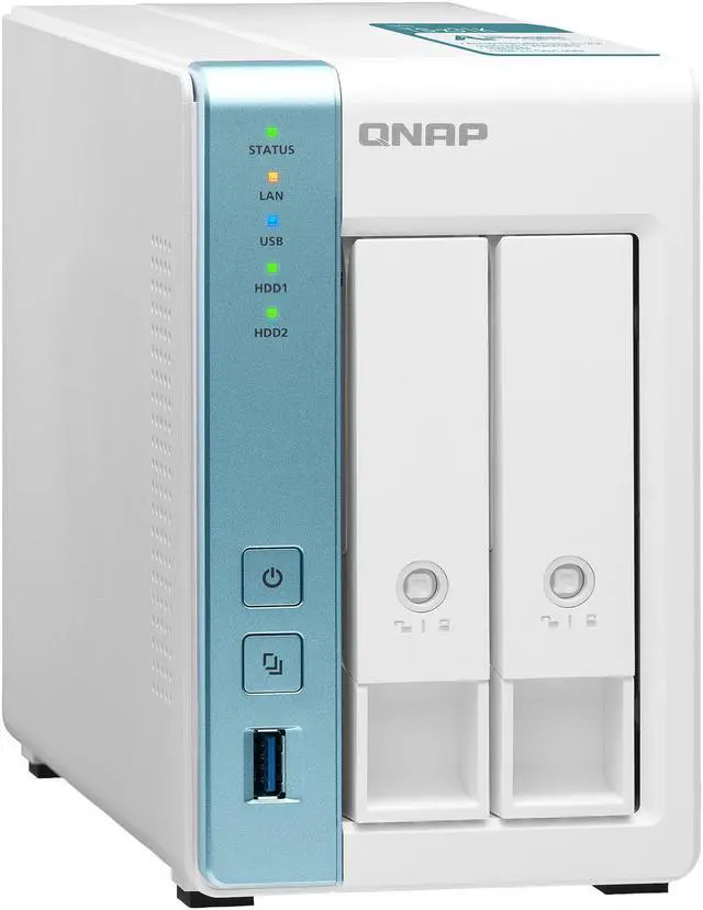 Alt view image 3 of 12 - QNAP 2-Bay Personal Cloud NAS for Backup and Data Sharing 4-core 1.7GHz 1GB RAM w/ Lockable Drive Tray TS-231K-US