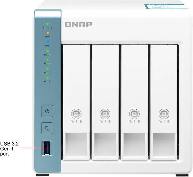 Alt view image 4 of 12 - QNAP 4-Bay Personal Cloud NAS for Backup and Data Sharing 4-core 1.7GHz 1GB RAM w/ Lockable Drive Tray TS-431K-US