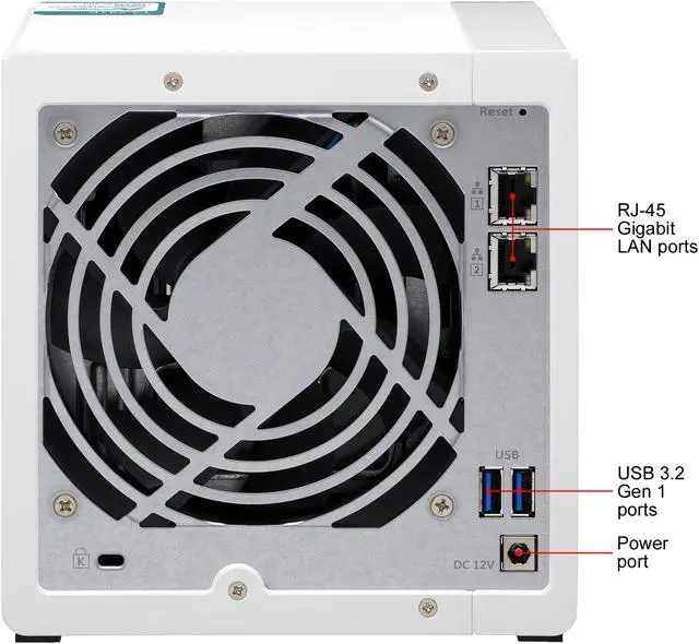 Alt view image 12 of 12 - QNAP 4-Bay Personal Cloud NAS for Backup and Data Sharing 4-core 1.7GHz 1GB RAM w/ Lockable Drive Tray TS-431K-US