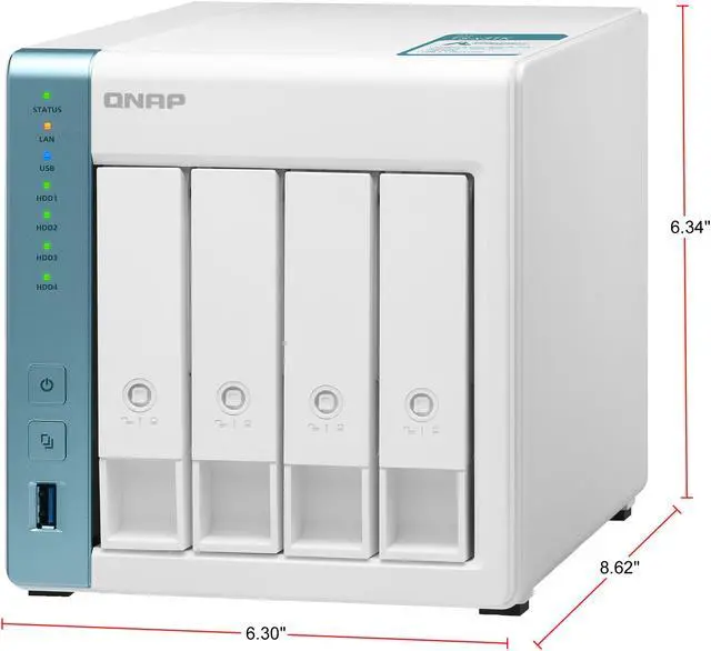 Alt view image 7 of 12 - QNAP 4-Bay Personal Cloud NAS for Backup and Data Sharing 4-core 1.7GHz 1GB RAM w/ Lockable Drive Tray TS-431K-US