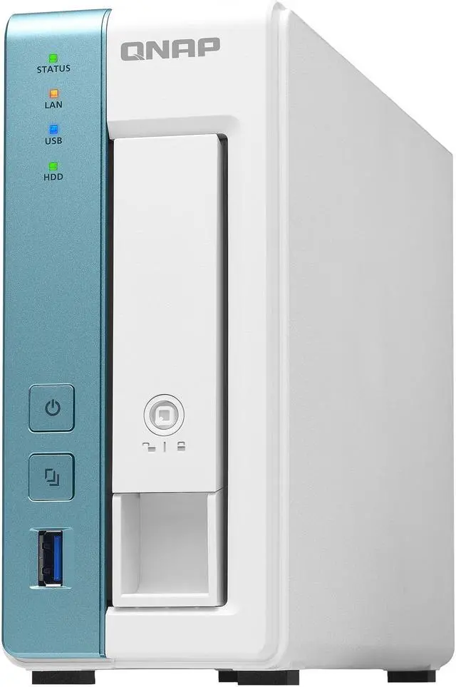 Alt view image 8 of 12 - QNAP 1-Bay Personal Cloud NAS for Backup and Data Sharing 4-core 1.7GHz 1GB RAM w/ Lockable Drive Tray TS-131K-US